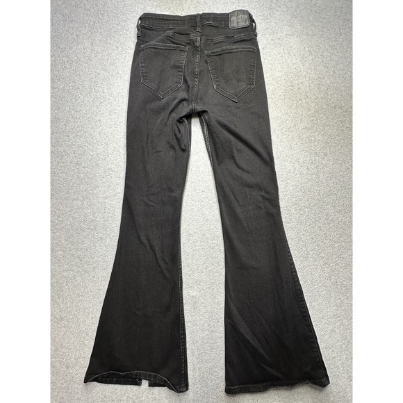 Hollister Jeans Womens 5R Black Denim Flare Stretch Y2K Style Normcore Ladies - Picture 5 of 12